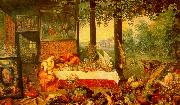 Jan Brueghel The Sense of Taste oil on canvas